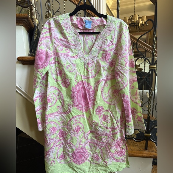 J. McLaughlin Other - J.McLaughlin silk/cotton long sleeve bathing suit coverup.Size M Beautiful EUC